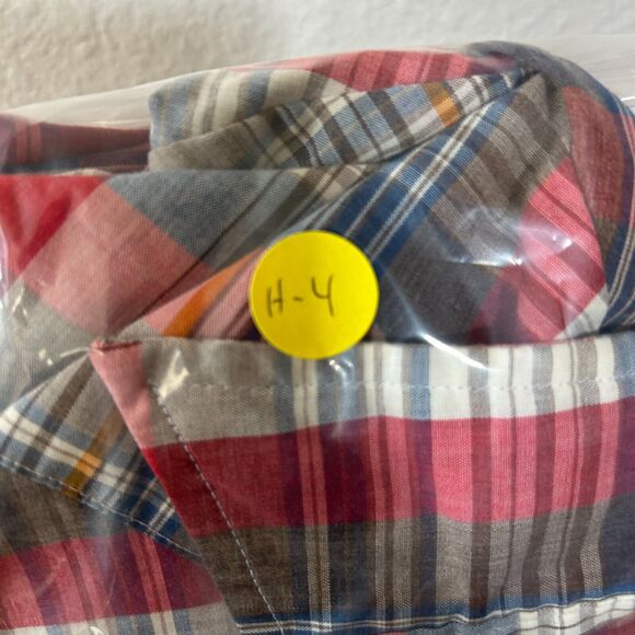 Vintage Saddlebrook Western Wear SS Pearl Snap plaid shirt size LARGE Made in US - Picture 8 of 8